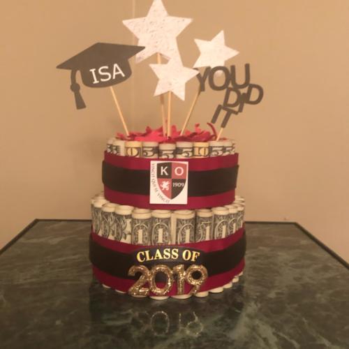 Graduation Money Cake