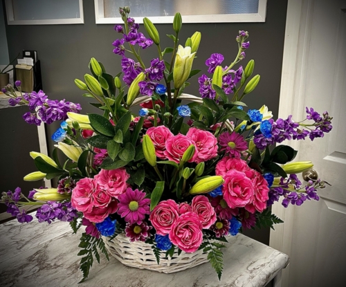 705 - Pink and Purple Basket