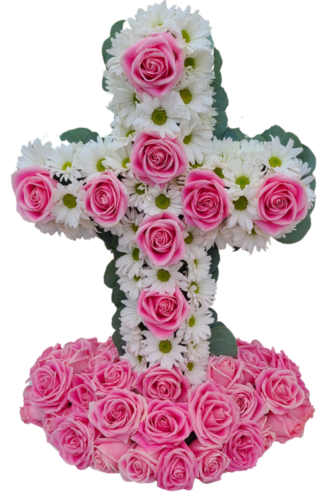 Baptism Floral Cross