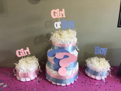 Gender Reveal Diaper Cakes