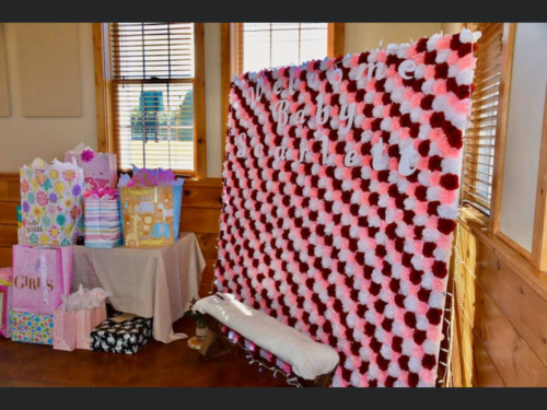 Baby Shower Flower Wall