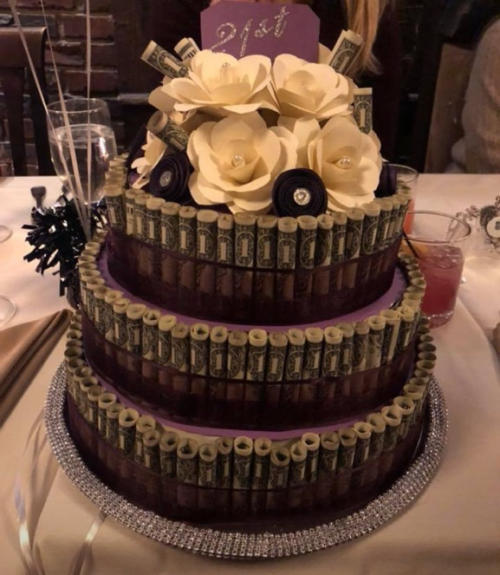 Birthday Money Cake